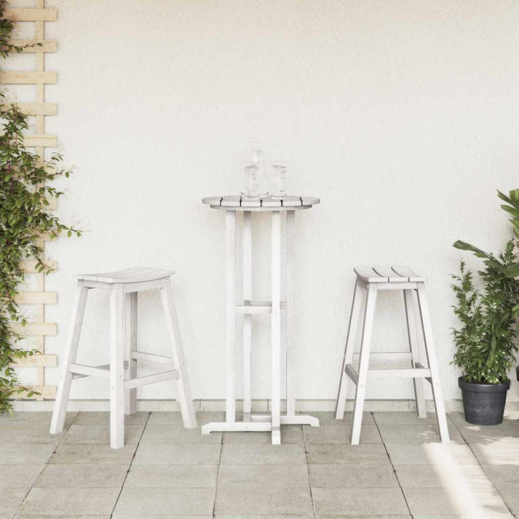 Sgabello da bar 2 pz Bianco 52 x 43 x 73,5 cm HDPE