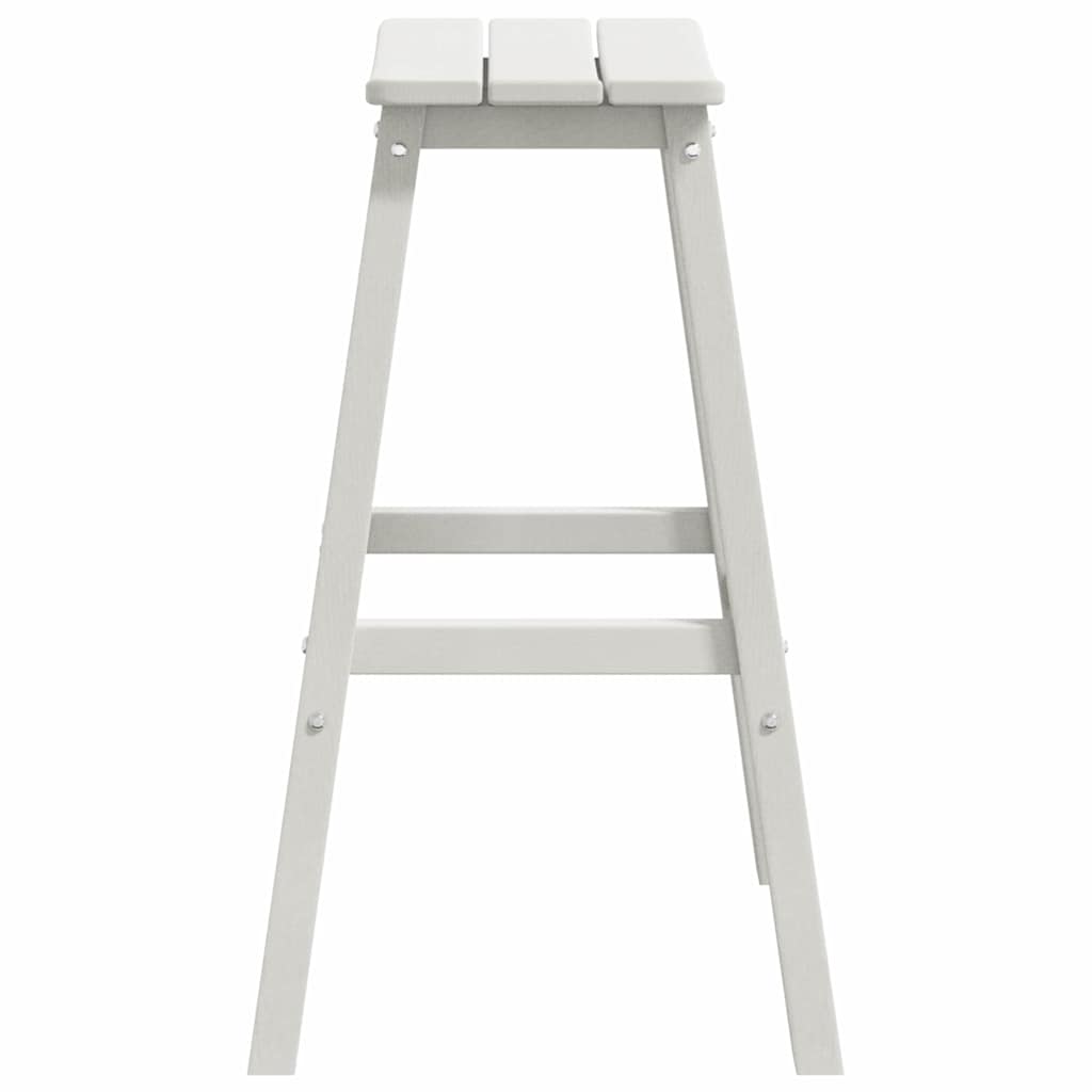 Sgabello da bar 2 pz Bianco 52 x 43 x 73,5 cm HDPE