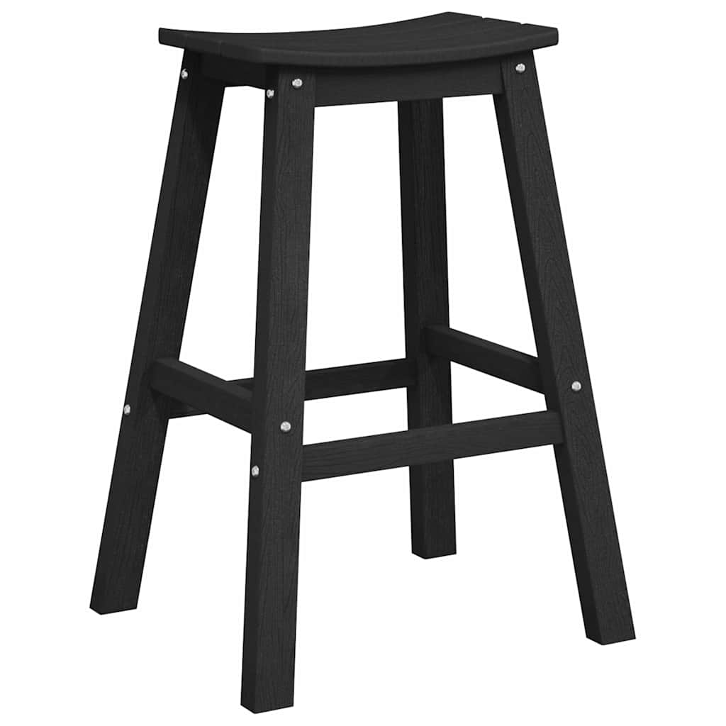 Sgabello da bar 2 pz Nero 52 x 43 x 73,5 cm HDPE