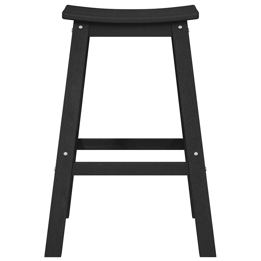Sgabello da bar 2 pz Nero 52 x 43 x 73,5 cm HDPE