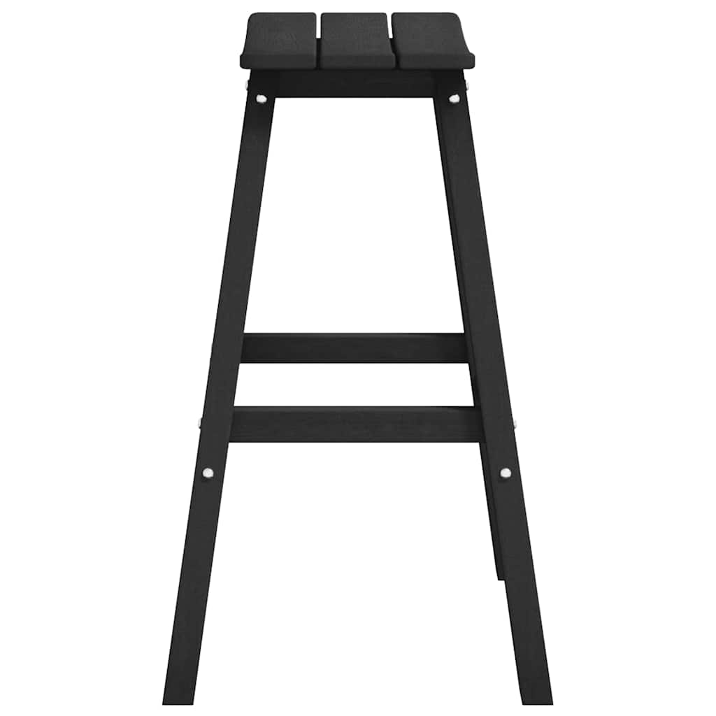 Sgabello da bar 2 pz Nero 52 x 43 x 73,5 cm HDPE