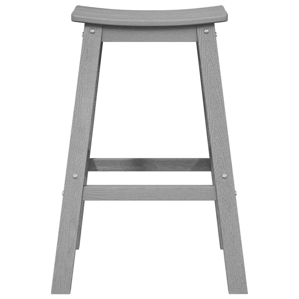 Sgabello da bar 2 pz Grigio chiaro 52 x 43 x 73,5 cm HDPE