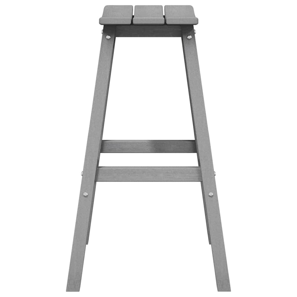 Sgabello da bar 2 pz Grigio chiaro 52 x 43 x 73,5 cm HDPE