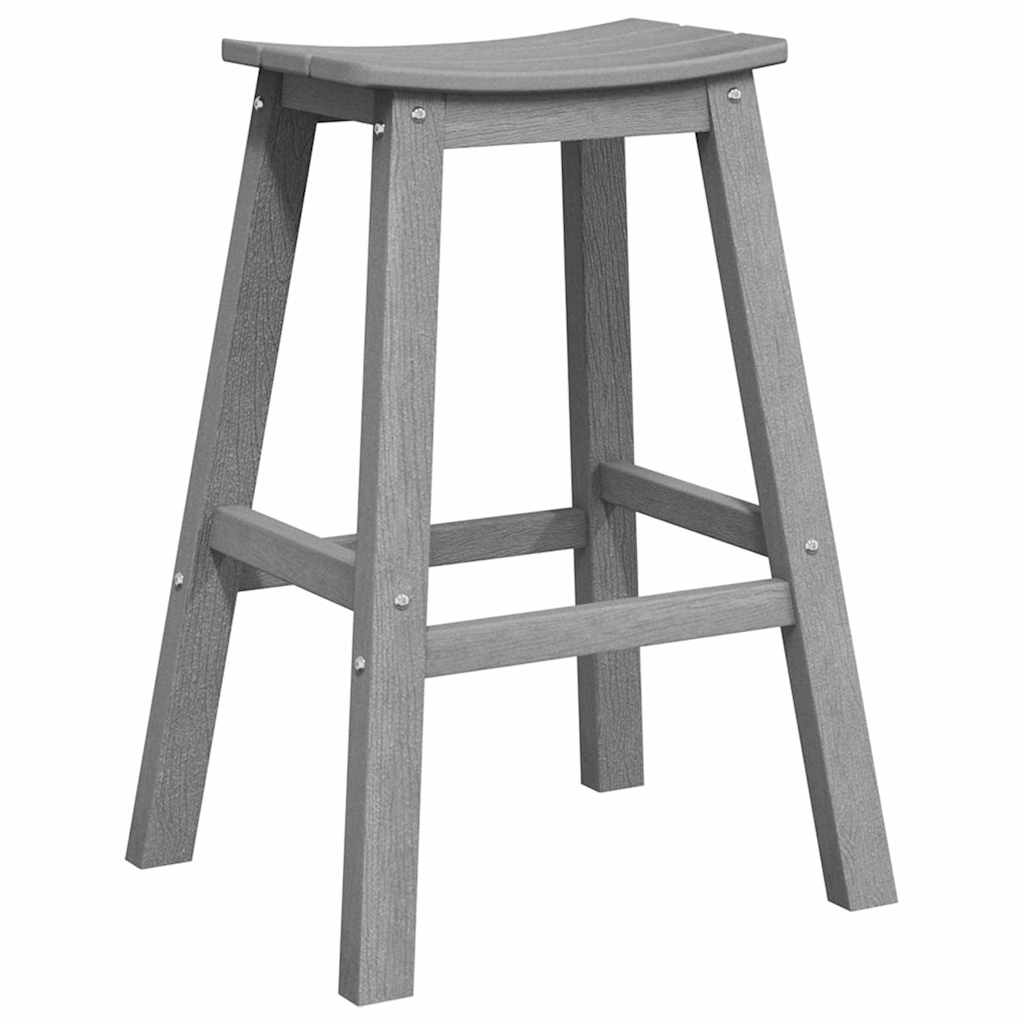 Sgabello da bar 2 pz Grigio chiaro 52 x 43 x 73,5 cm HDPE