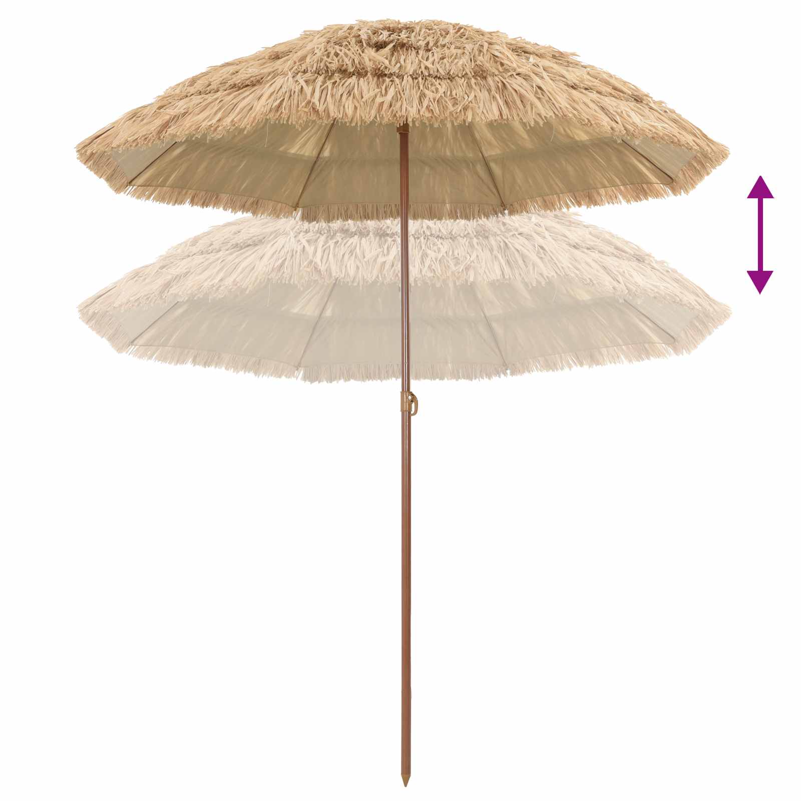 Ombrellone da Spiaggia 160 x 160 x 196 cm Poliestere e Acciaio
