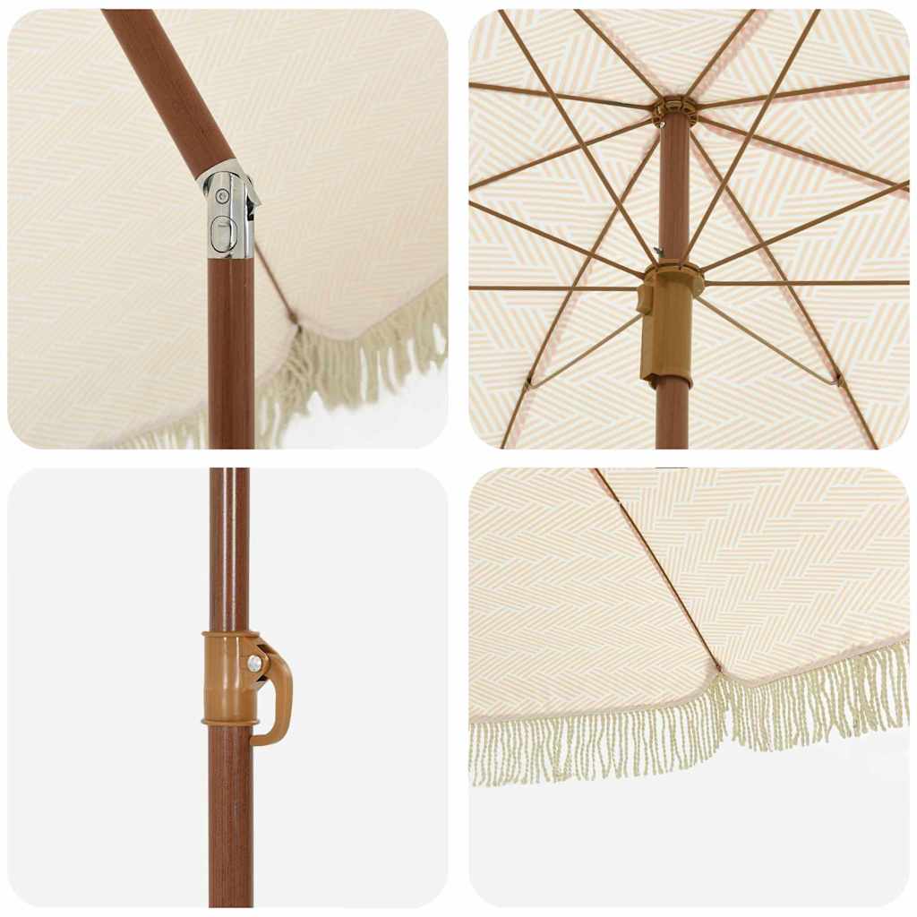 Ombrellone da Spiaggia 160 x 160 x 196 cm Poliestere e Acciaio
