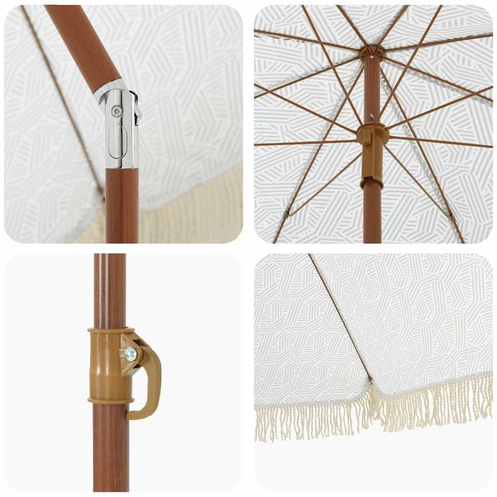 Ombrellone da Spiaggia 160 x 160 x 196 cm Poliestere e Acciaio