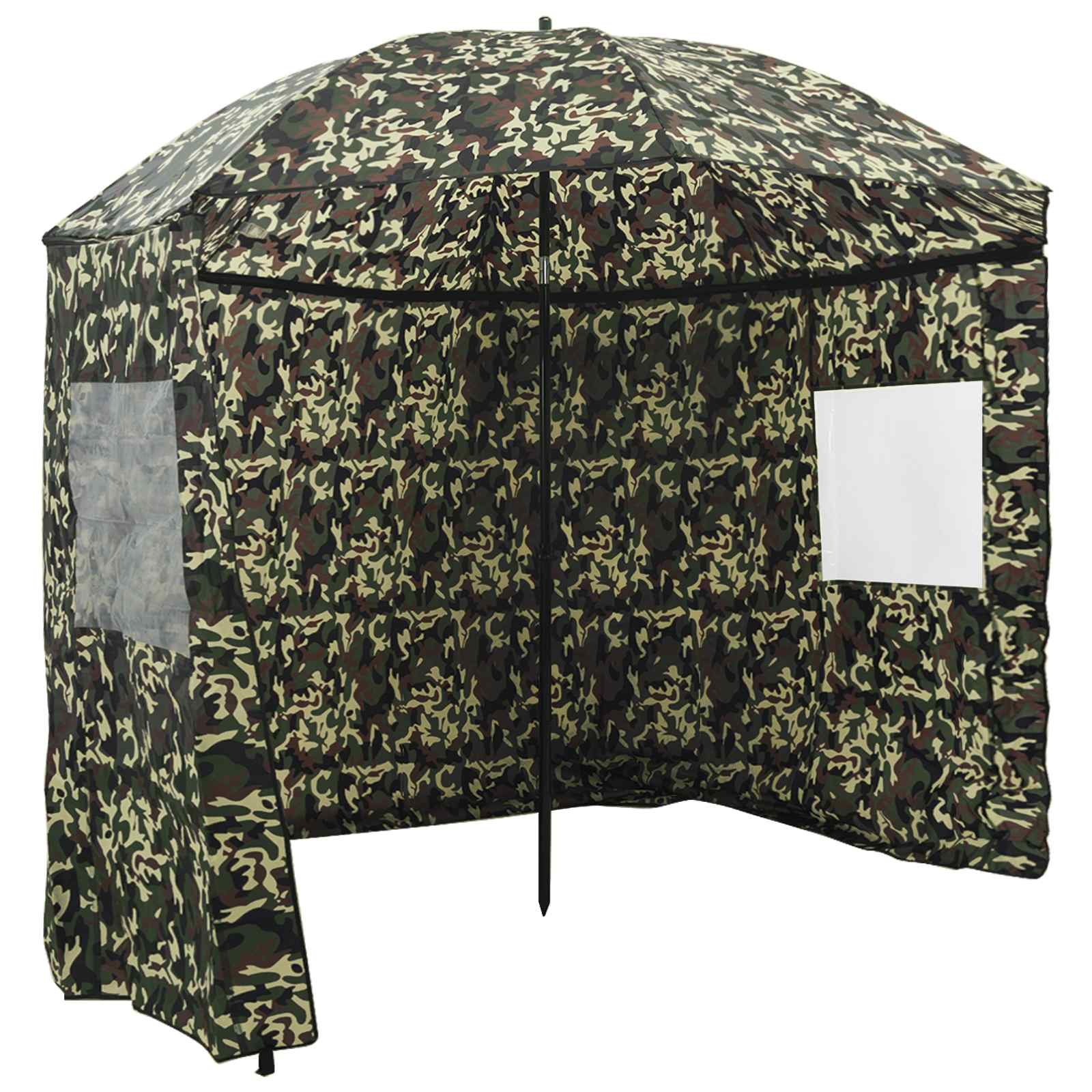 Ombrellone da Pesca 228 x 204 cm Poliestere Oxford Mimetico