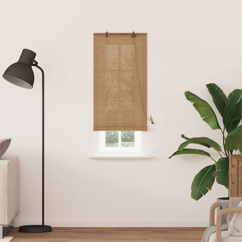 Tenda a rullo Marrone 60 x 220 cm Bambù