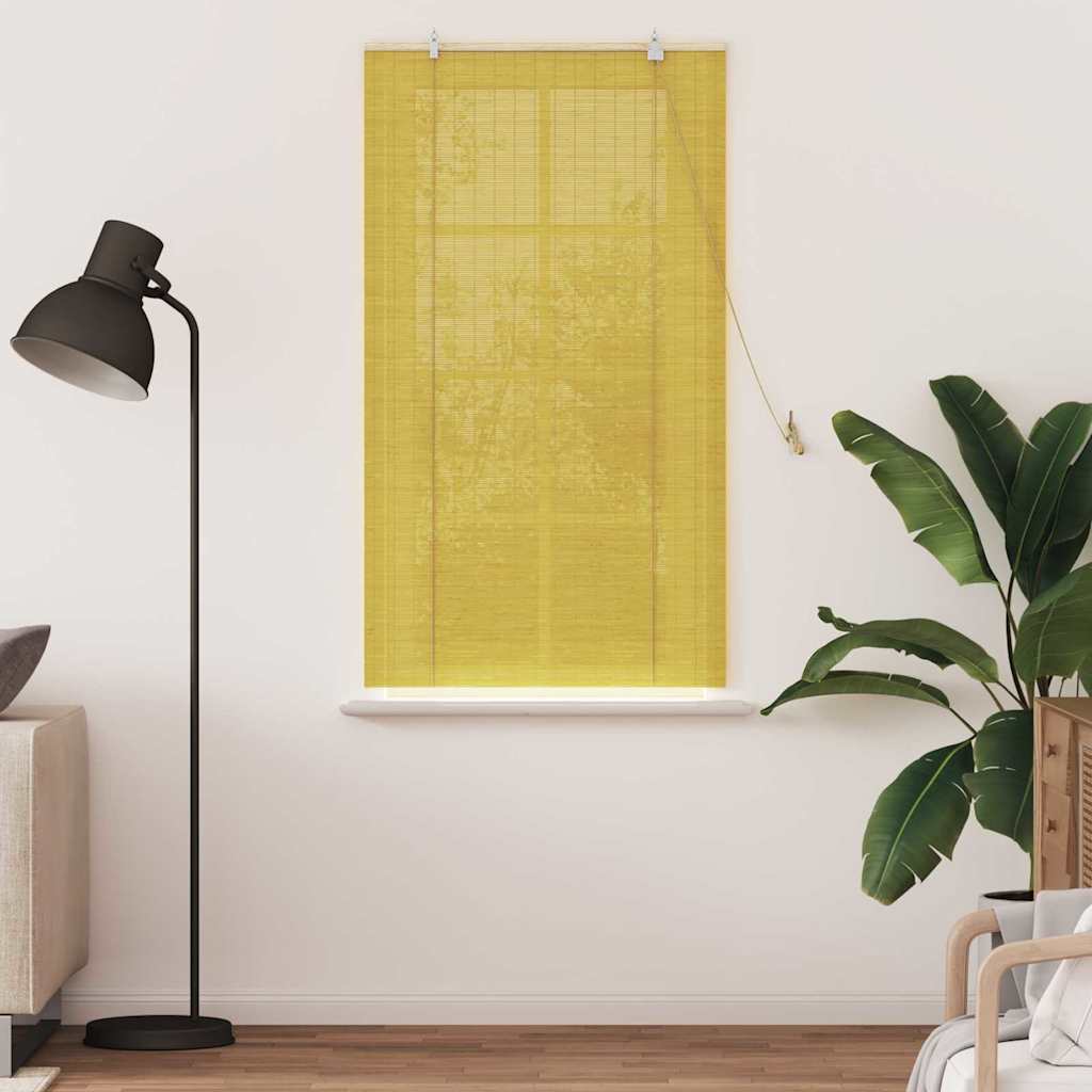 Tenda a rullo Giallo 80 x 160 cm Bambù