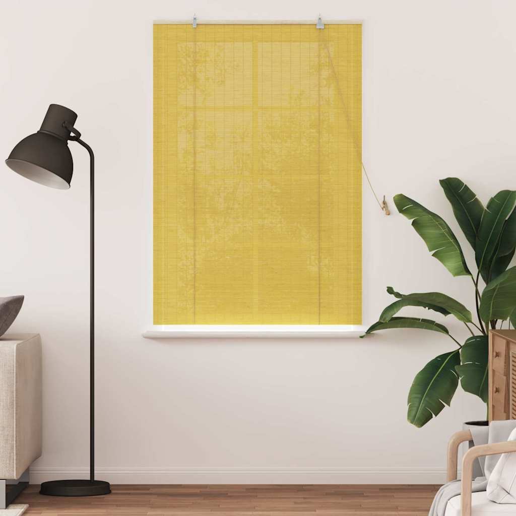 Tenda a rullo Giallo 110 x 160 cm Bambù