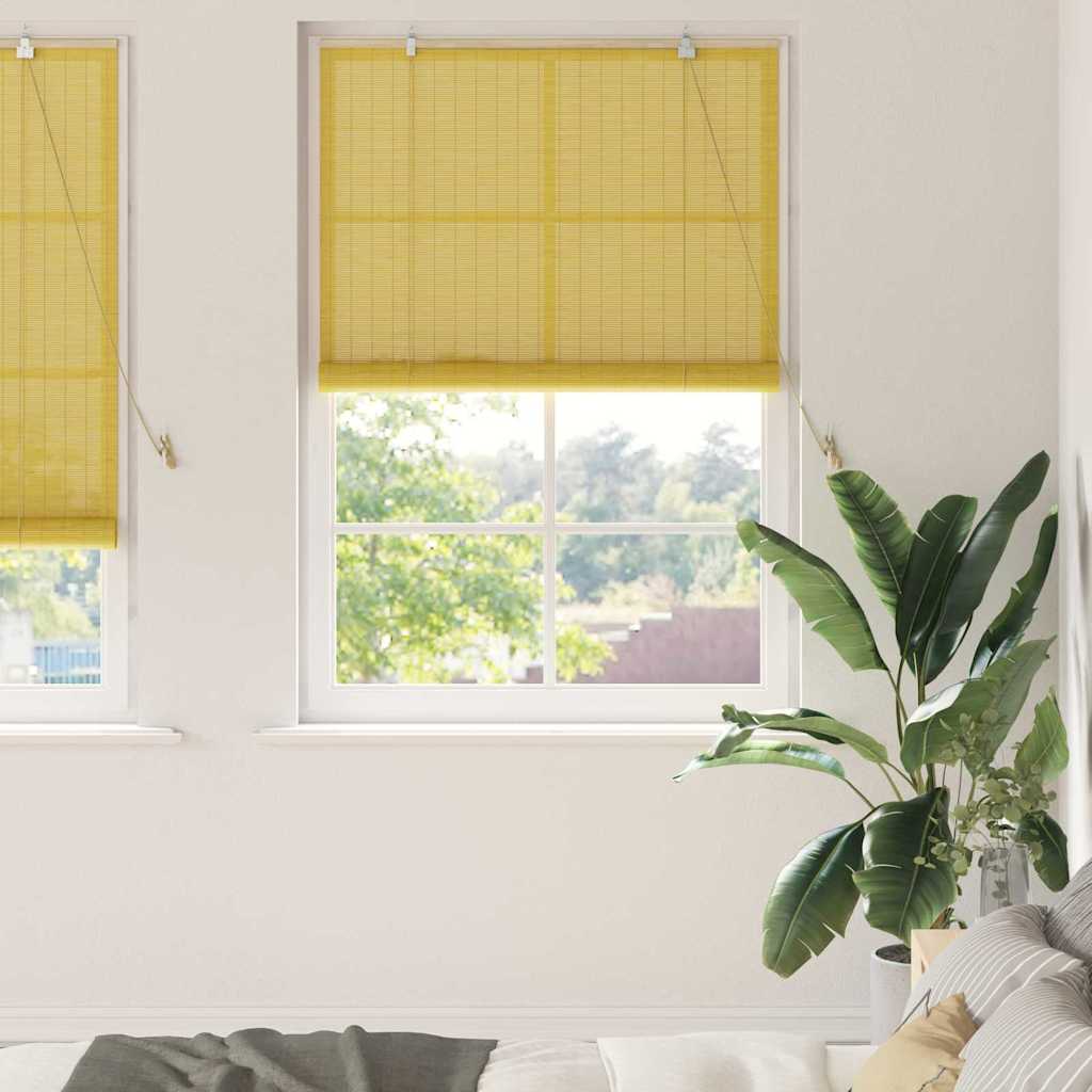 Tenda a rullo Giallo 120 x 220 cm Bambù