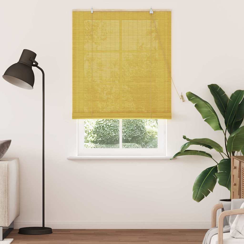 Tenda a rullo Giallo 120 x 220 cm Bambù