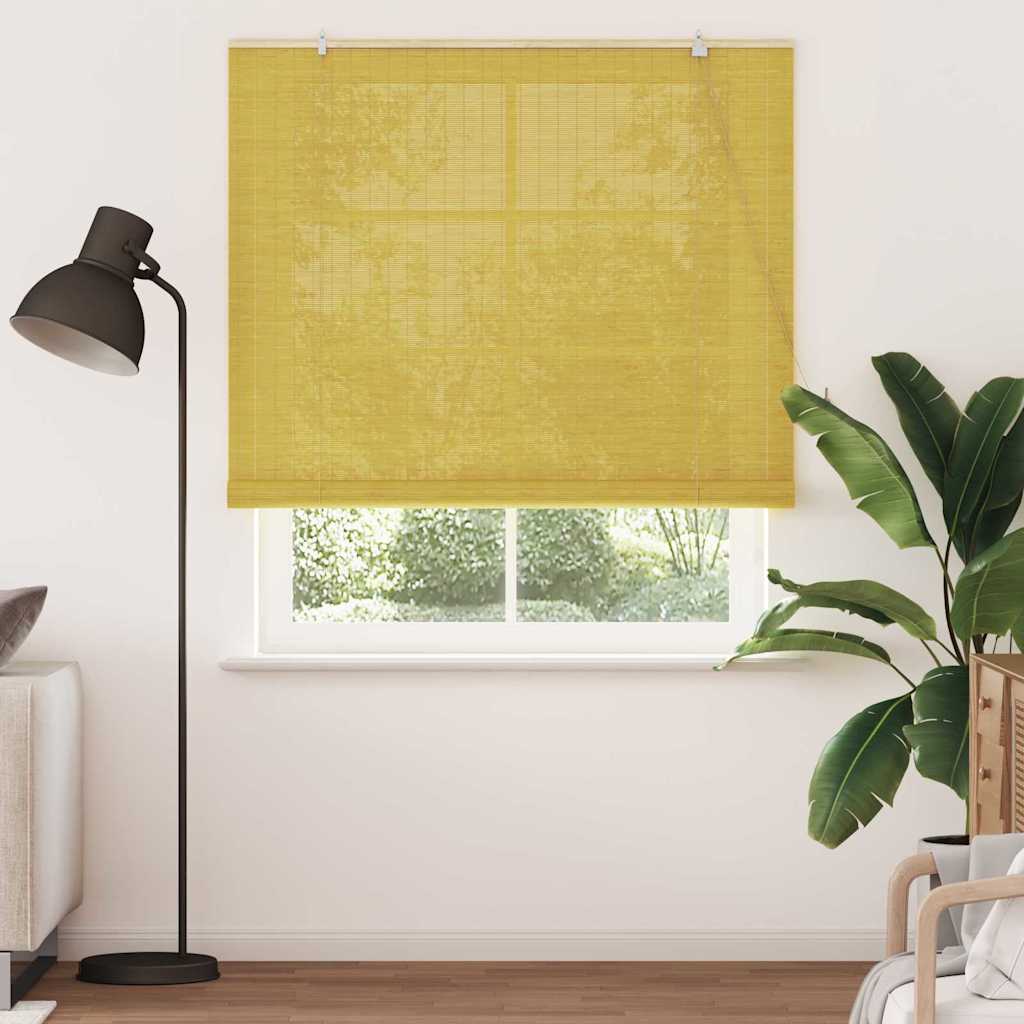 Tenda a rullo Giallo 140 x 220 cm Bambù