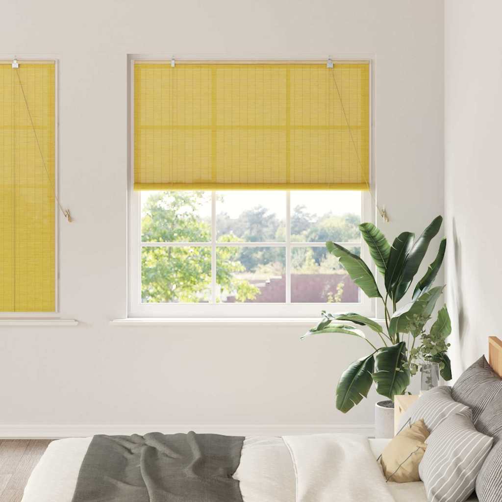 Tenda a rullo Giallo 150 x 160 cm Bambù