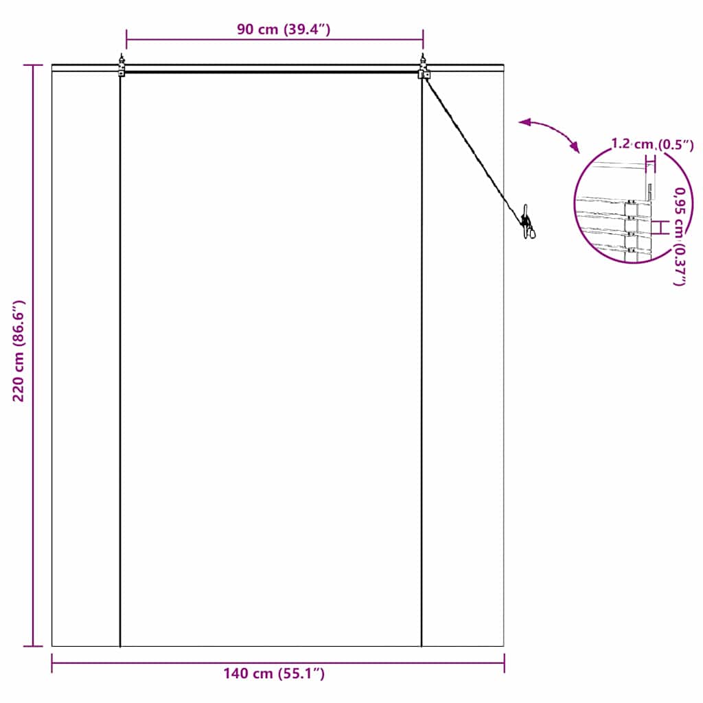 Tenda a rullo Natura 140 x 220 cm Bambù