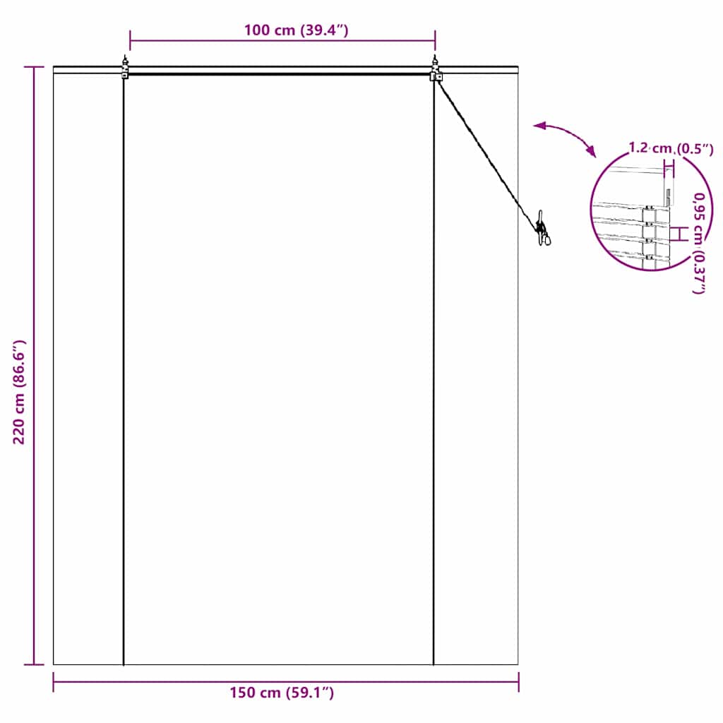 Tenda a rullo Natura 150 x 220 cm Bambù