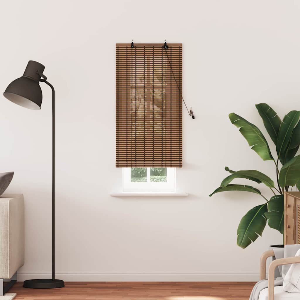 Tenda a rullo Marrone 60 x 220 cm Bambù