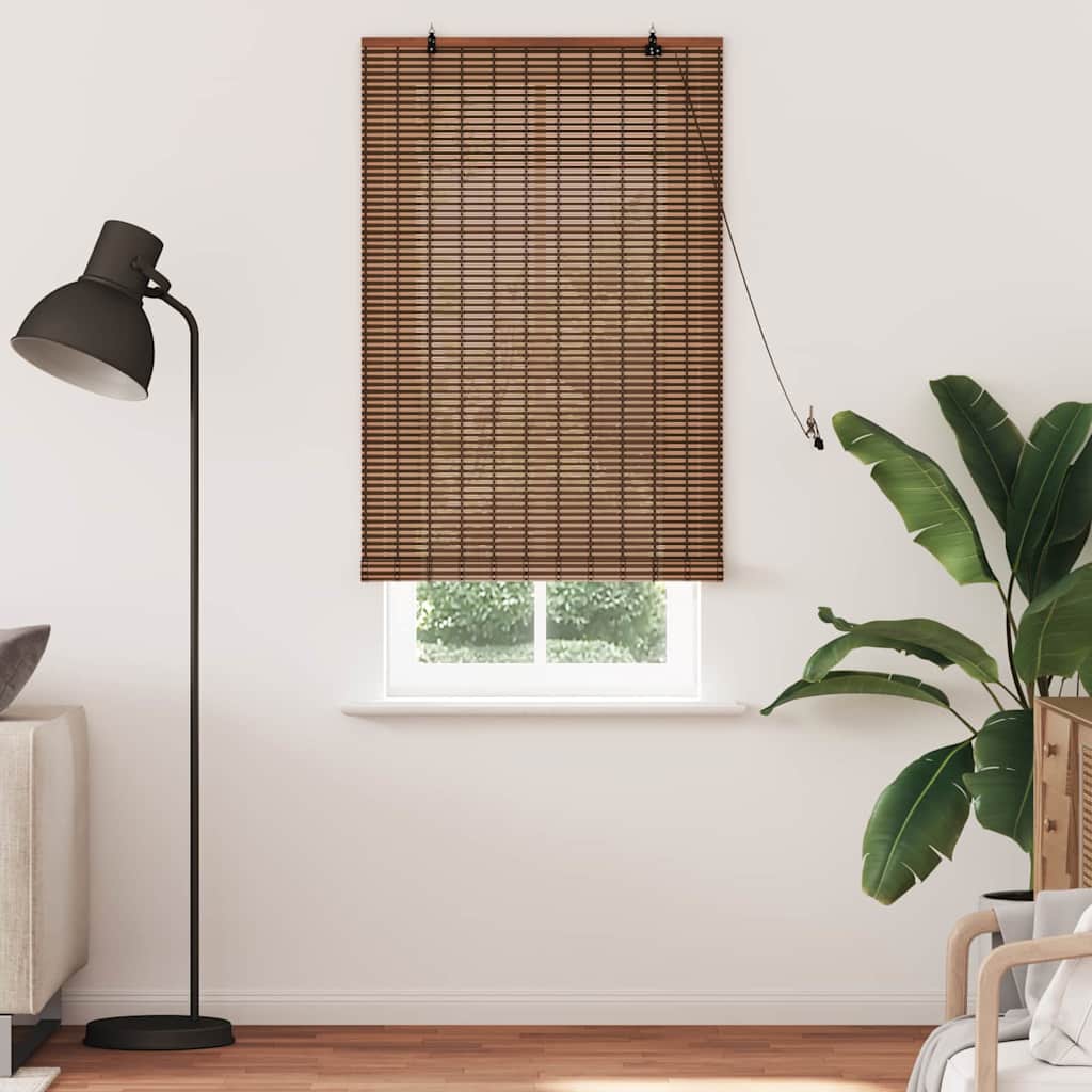 Tenda a rullo Marrone 90 x 220 cm Bambù