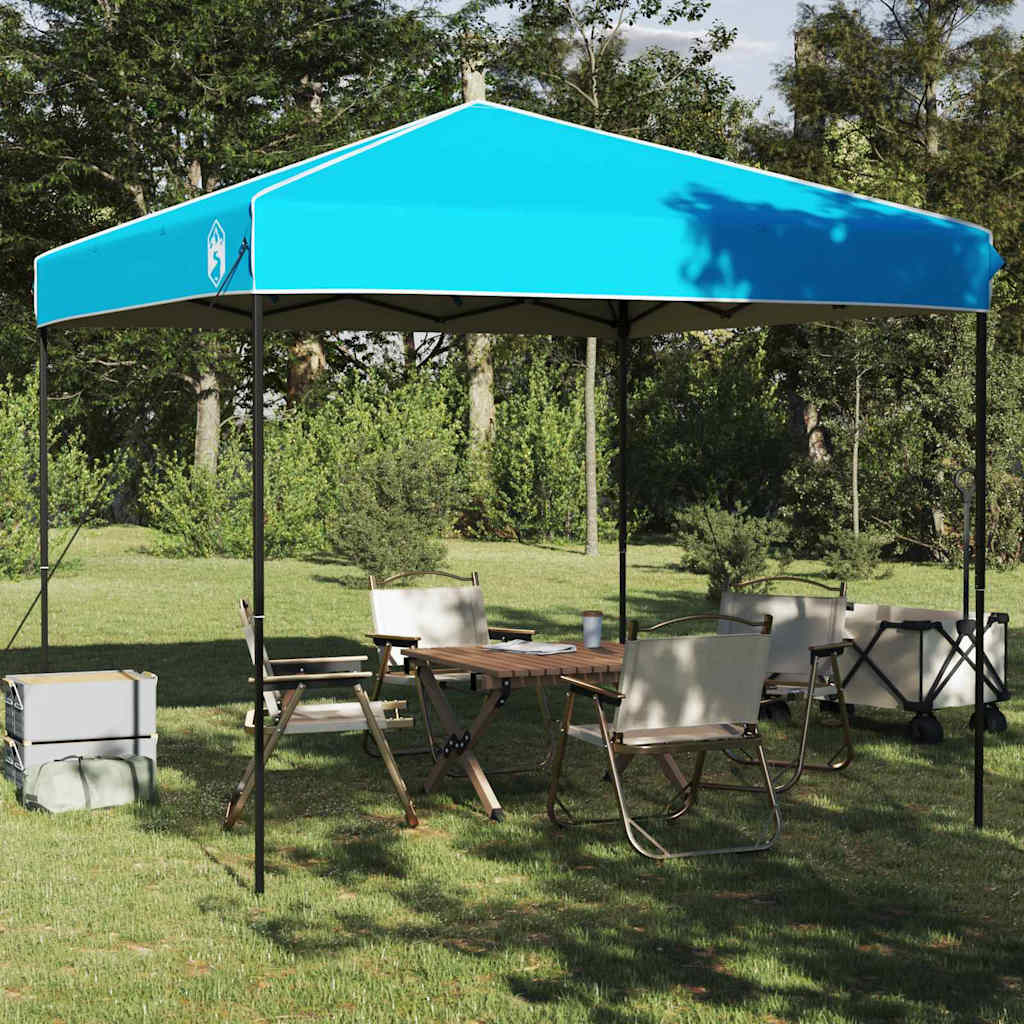 Tenda Gazebo 243 x 243 x 251 cm Blu Tessuto