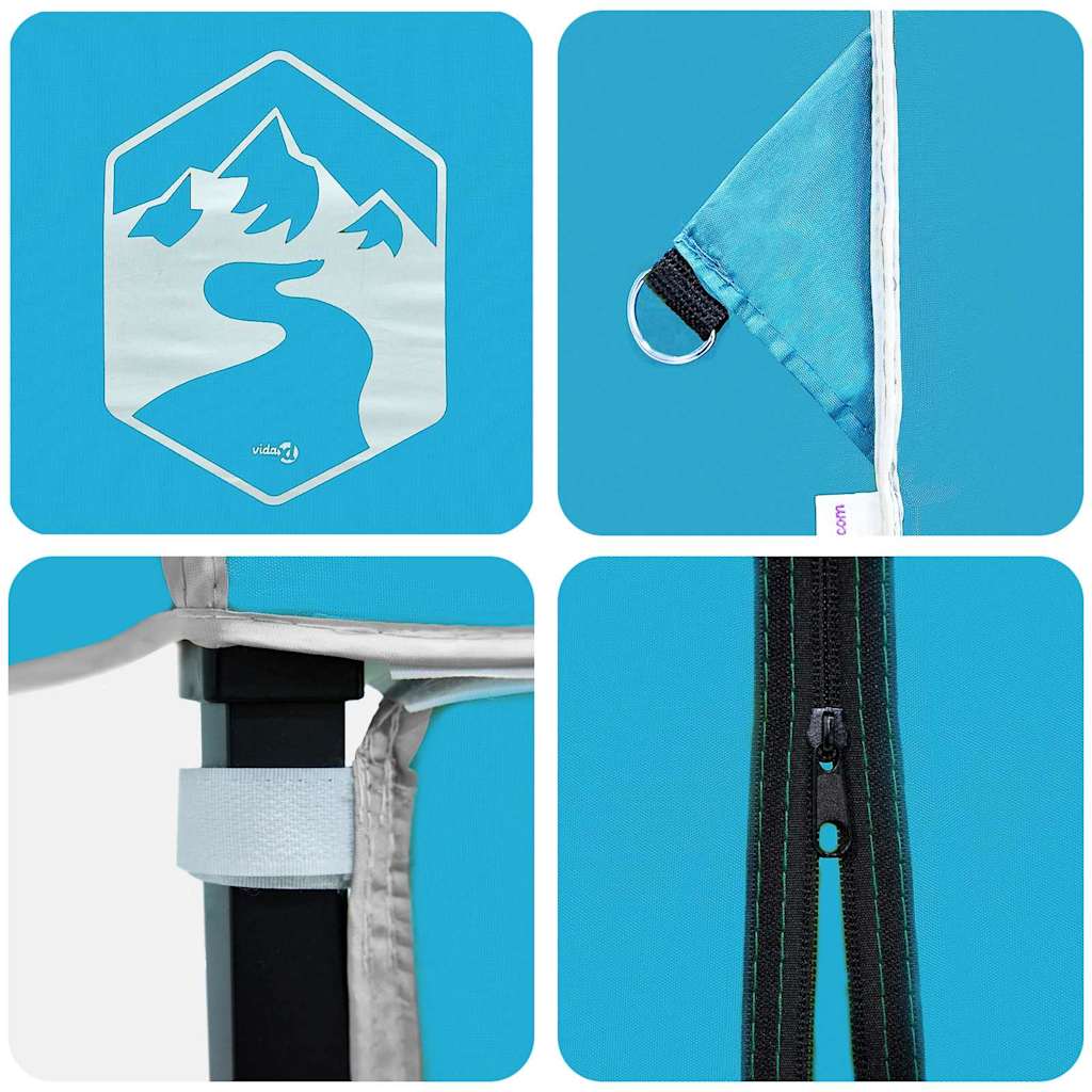 Tenda Gazebo 243 x 243 x 251 cm Blu Tessuto