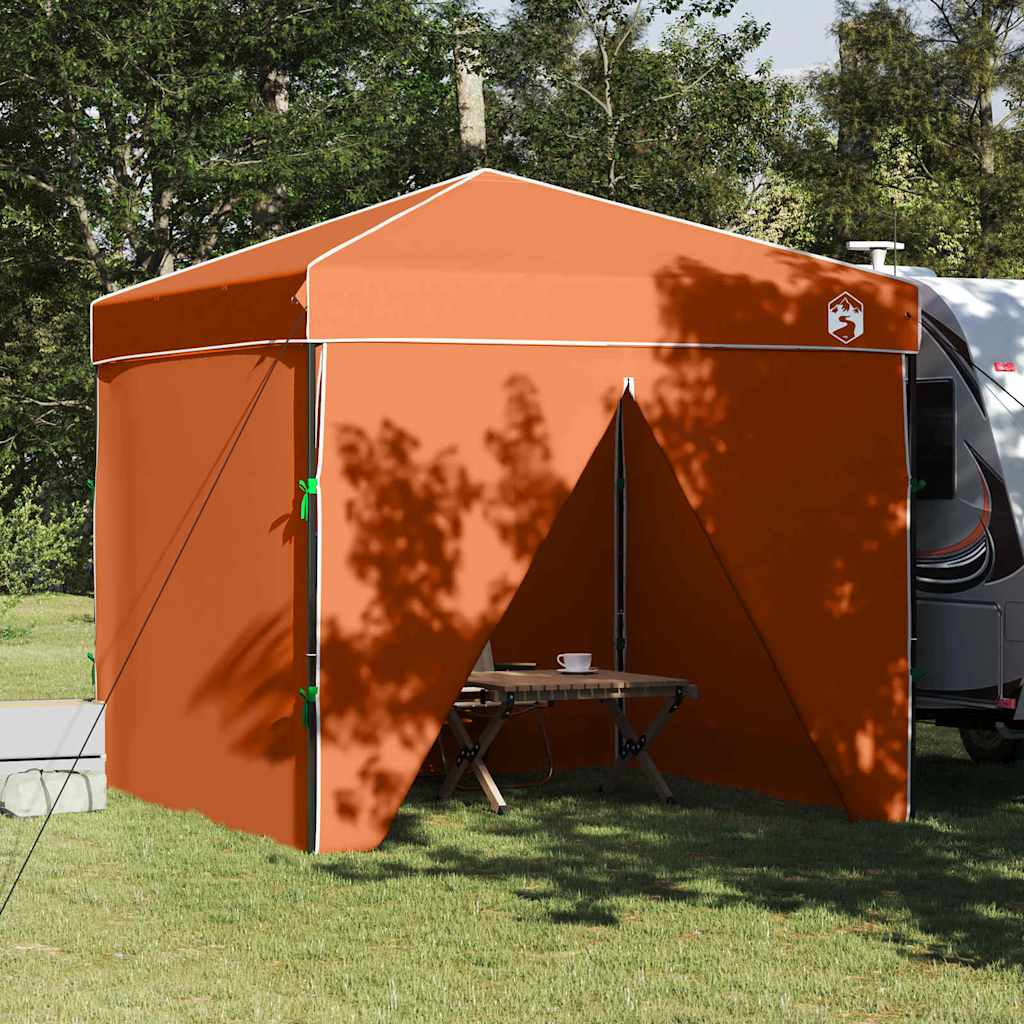 Tenda Gazebo 243 x 243 x 251 cm Arancione Tessuto