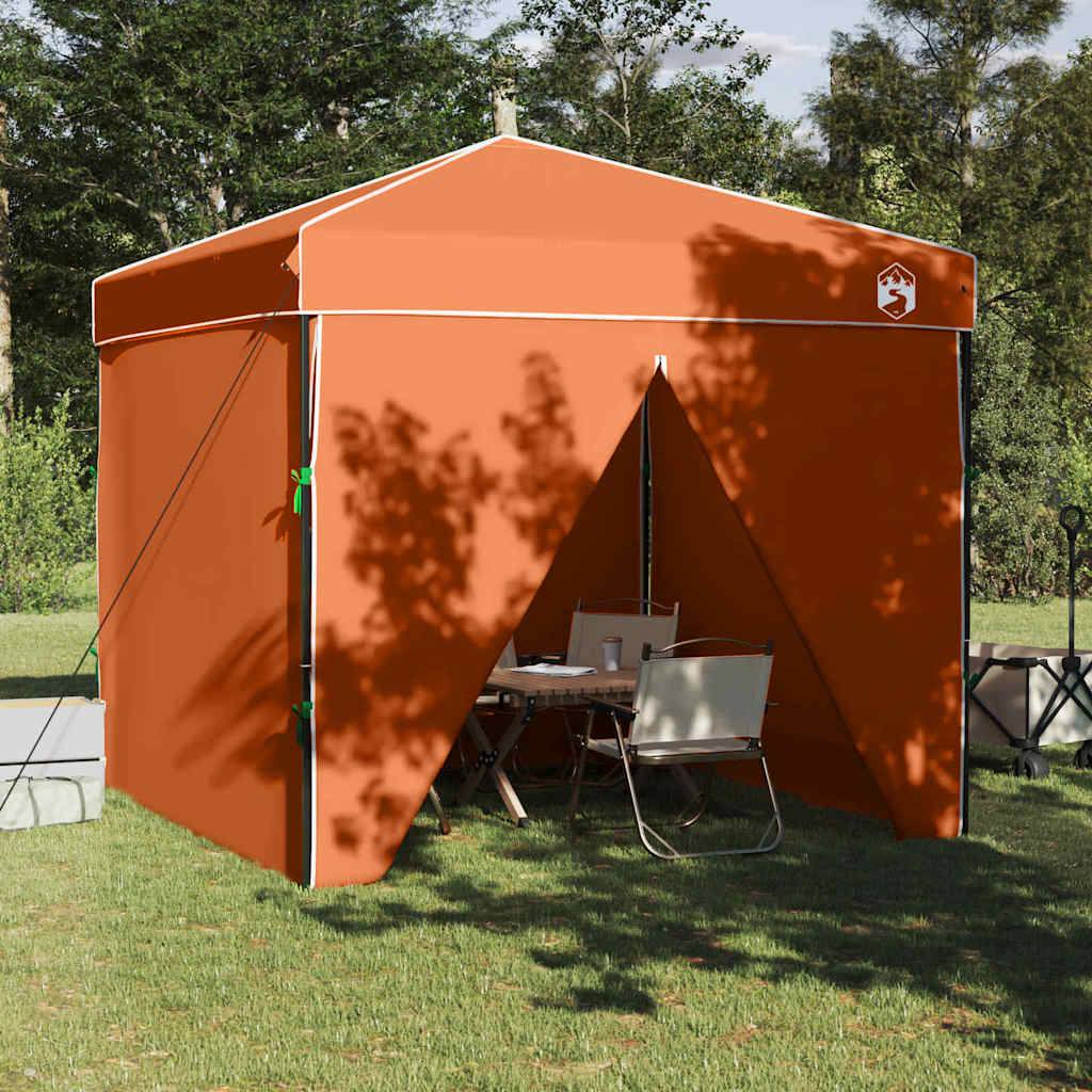 Tenda Gazebo 243 x 243 x 251 cm Arancione Tessuto