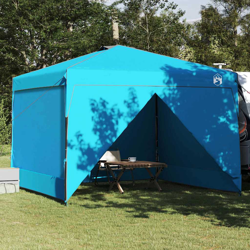 Tenda Gazebo 290 x 290 x 251 cm Blu Tessuto