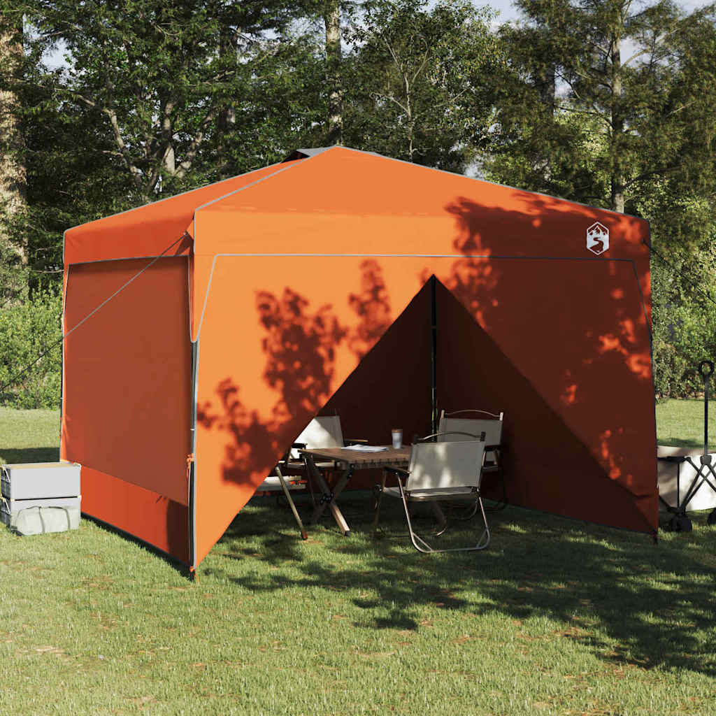 Tenda Gazebo 290 x 290 x 251 cm Arancione Tessuto