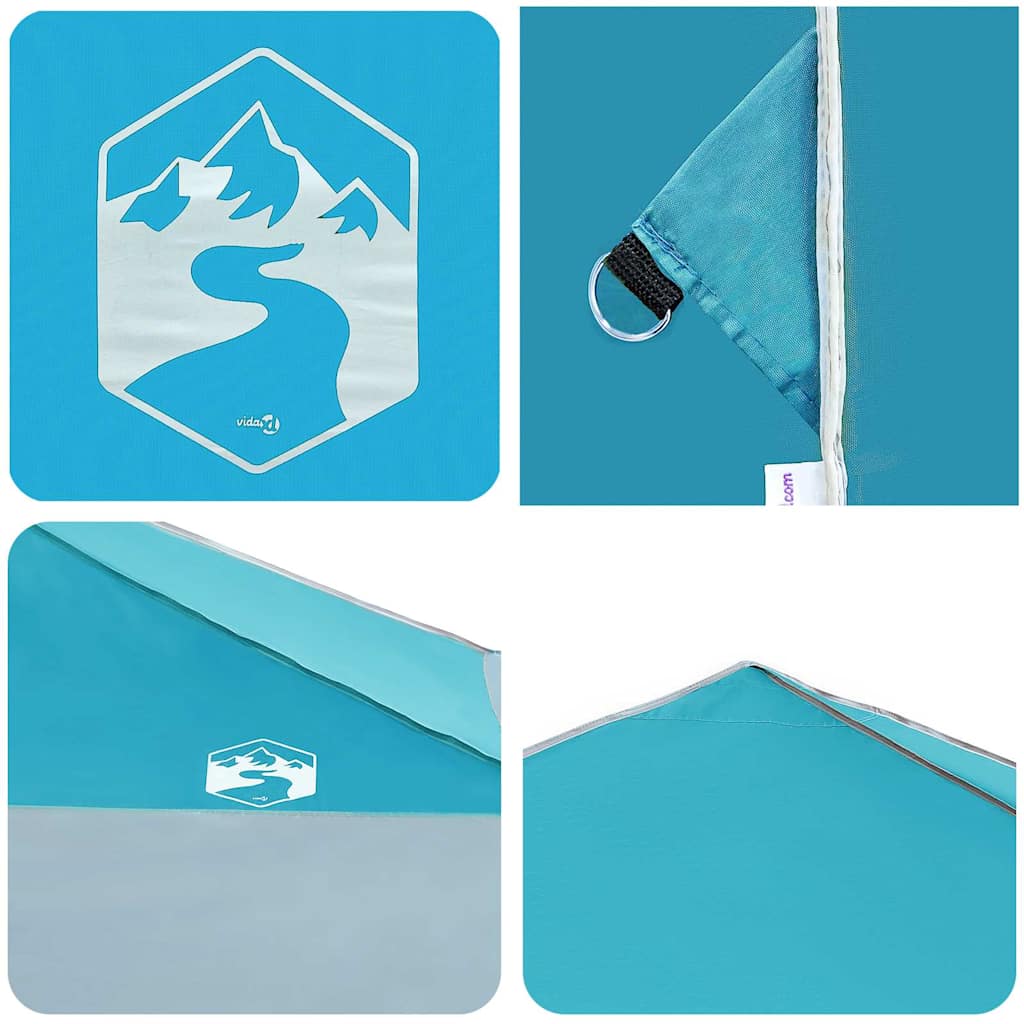 Tenda Gazebo 395 x 395 x 251 cm Blu Tessuto