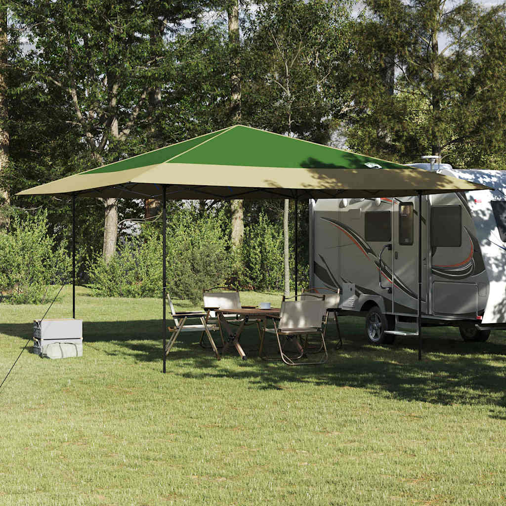 Tenda Gazebo 395 x 395 x 251 cm Verde Tessuto