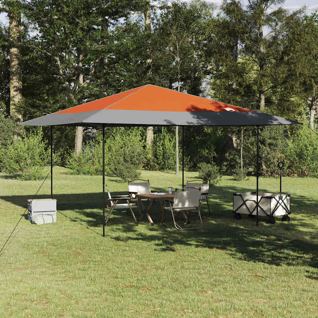 Tenda Gazebo 395 x 395 x 251 cm Arancione Tessuto