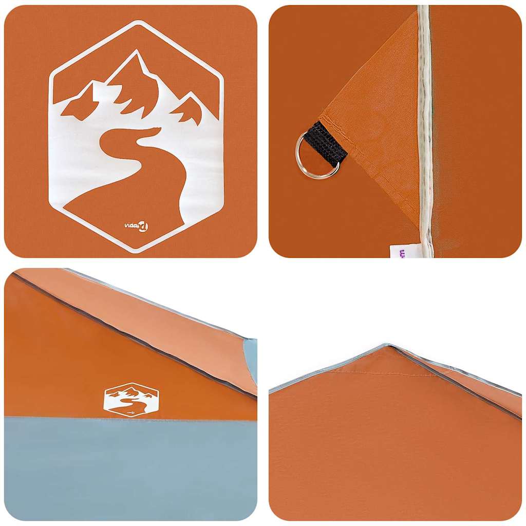 Tenda Gazebo 395 x 395 x 251 cm Arancione Tessuto