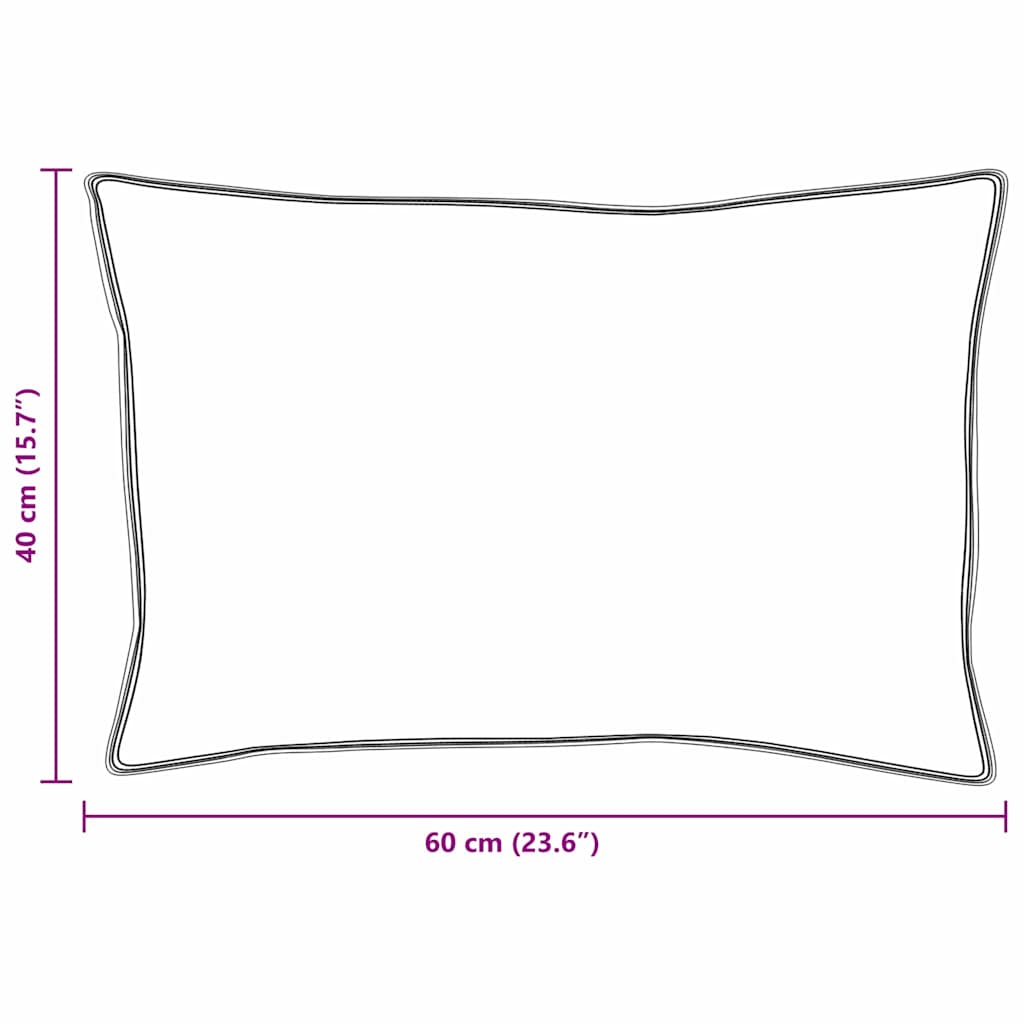 Cuscino 2 pz 40 x 60 cm Piuma Bianco