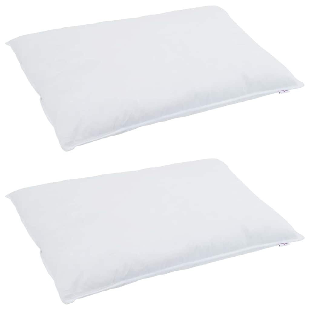 Cuscino 2 pz 40 x 80 cm Piuma Bianco