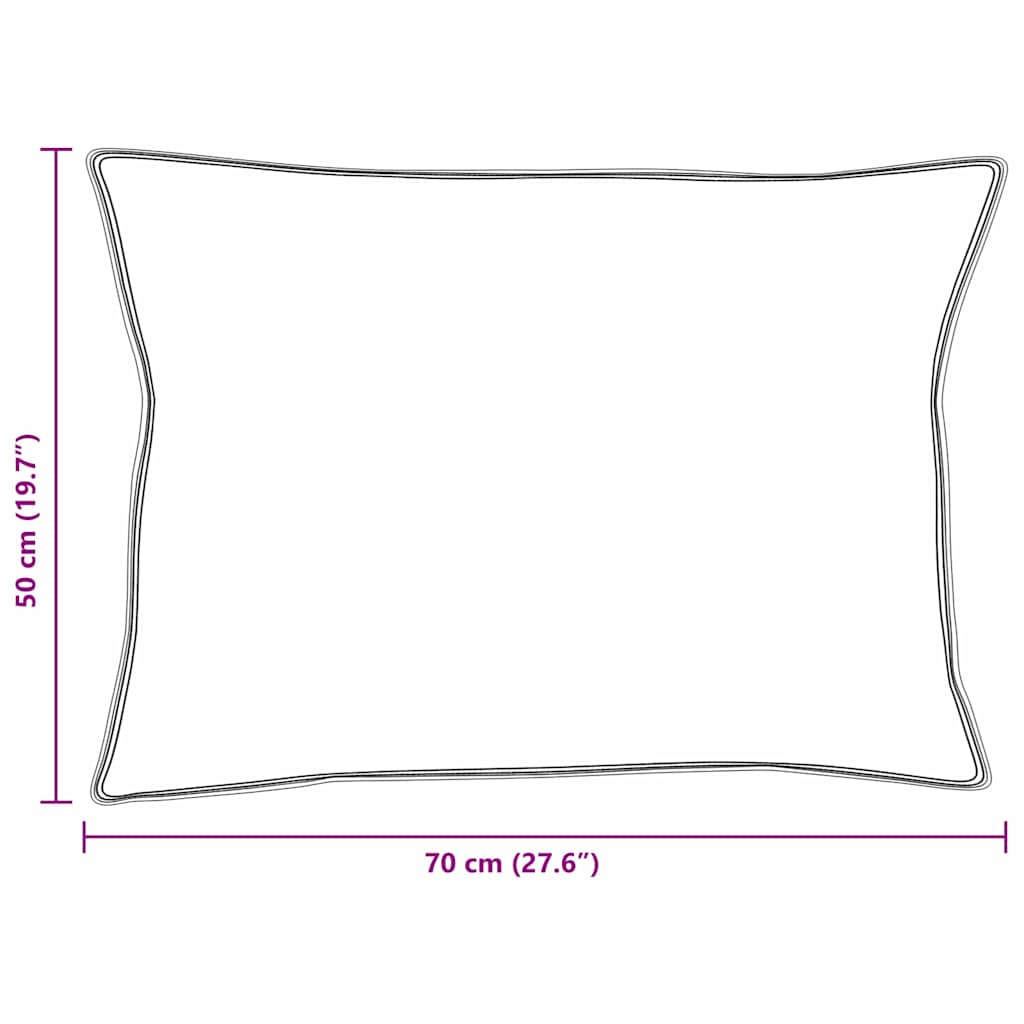 Cuscino 2 pz 50 x 70 cm Piuma Bianco