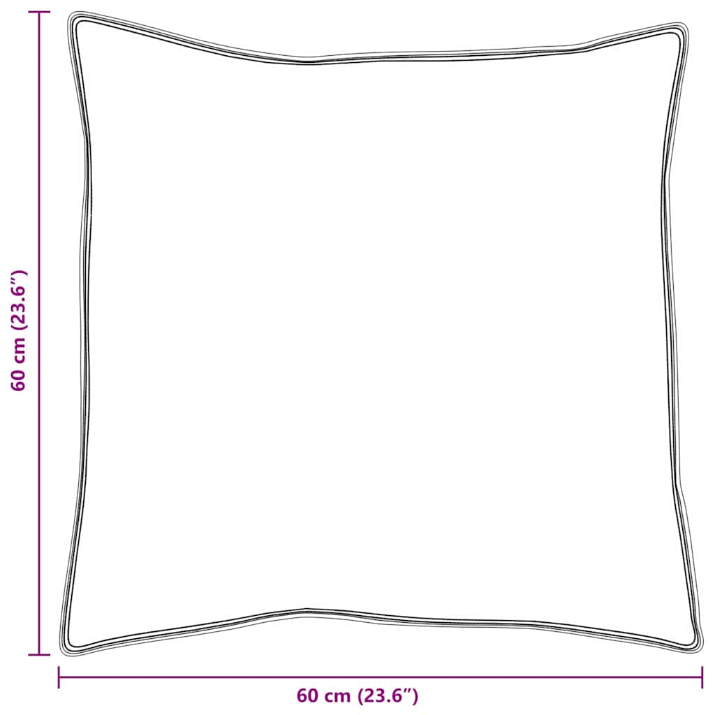 Cuscino 2 pz 60 x 60 cm Piuma Bianco
