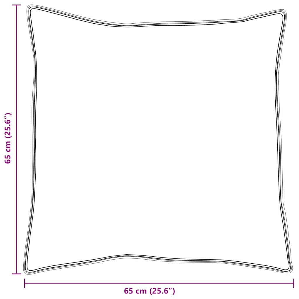 Cuscino 2 pz 65 x 65 cm Piuma Bianco