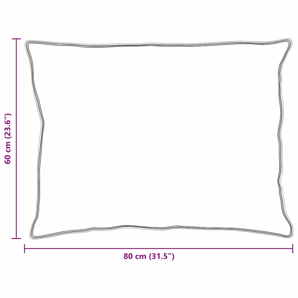 Cuscino 2 pz 60 x 80 cm Piuma Bianco
