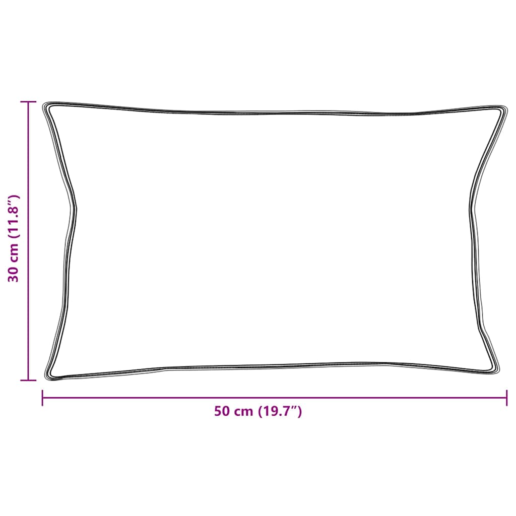 Cuscino 2 pz 30 x 50 cm Cotone Bianco