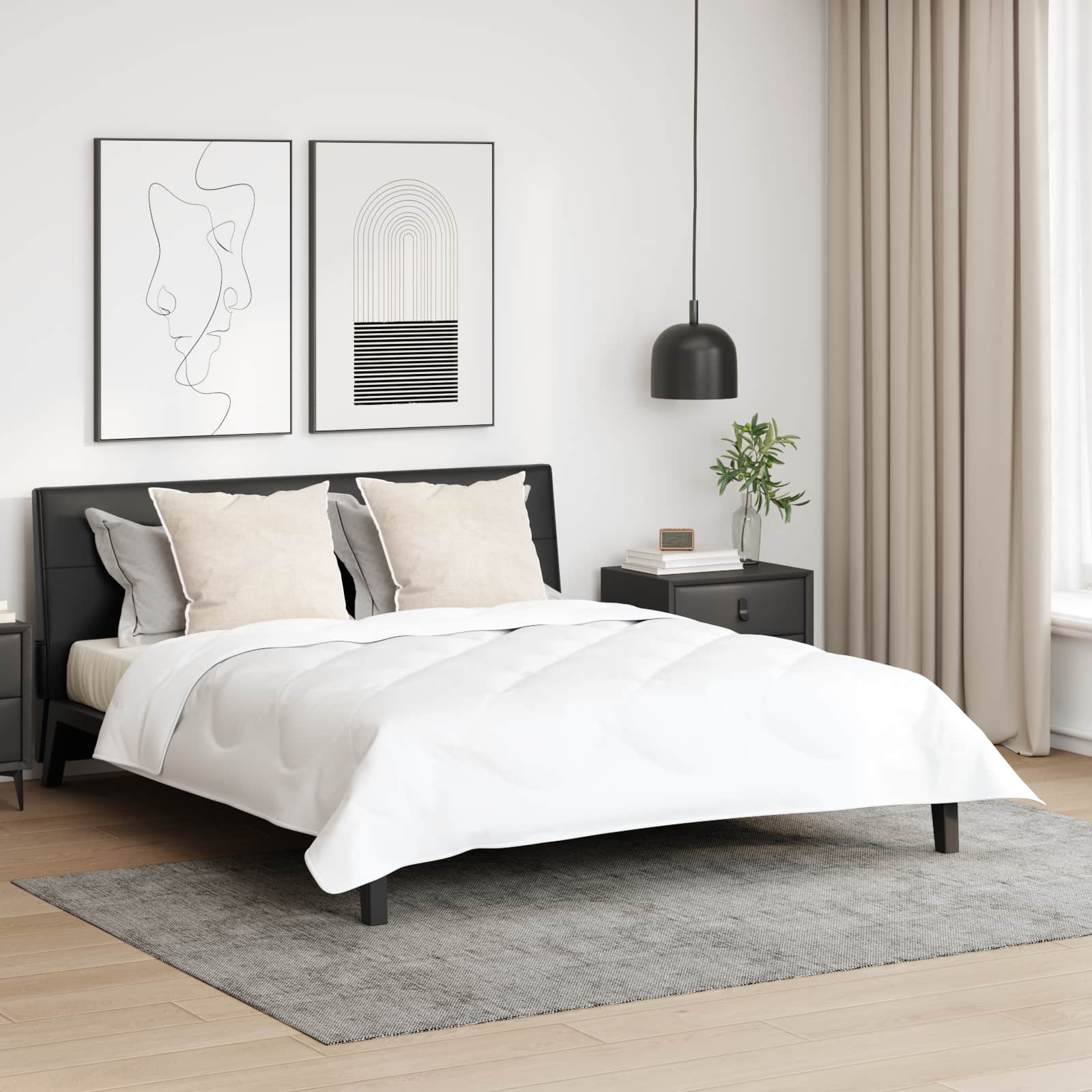 Cuscino 2 pz 80 x 80 cm Cotone Bianco