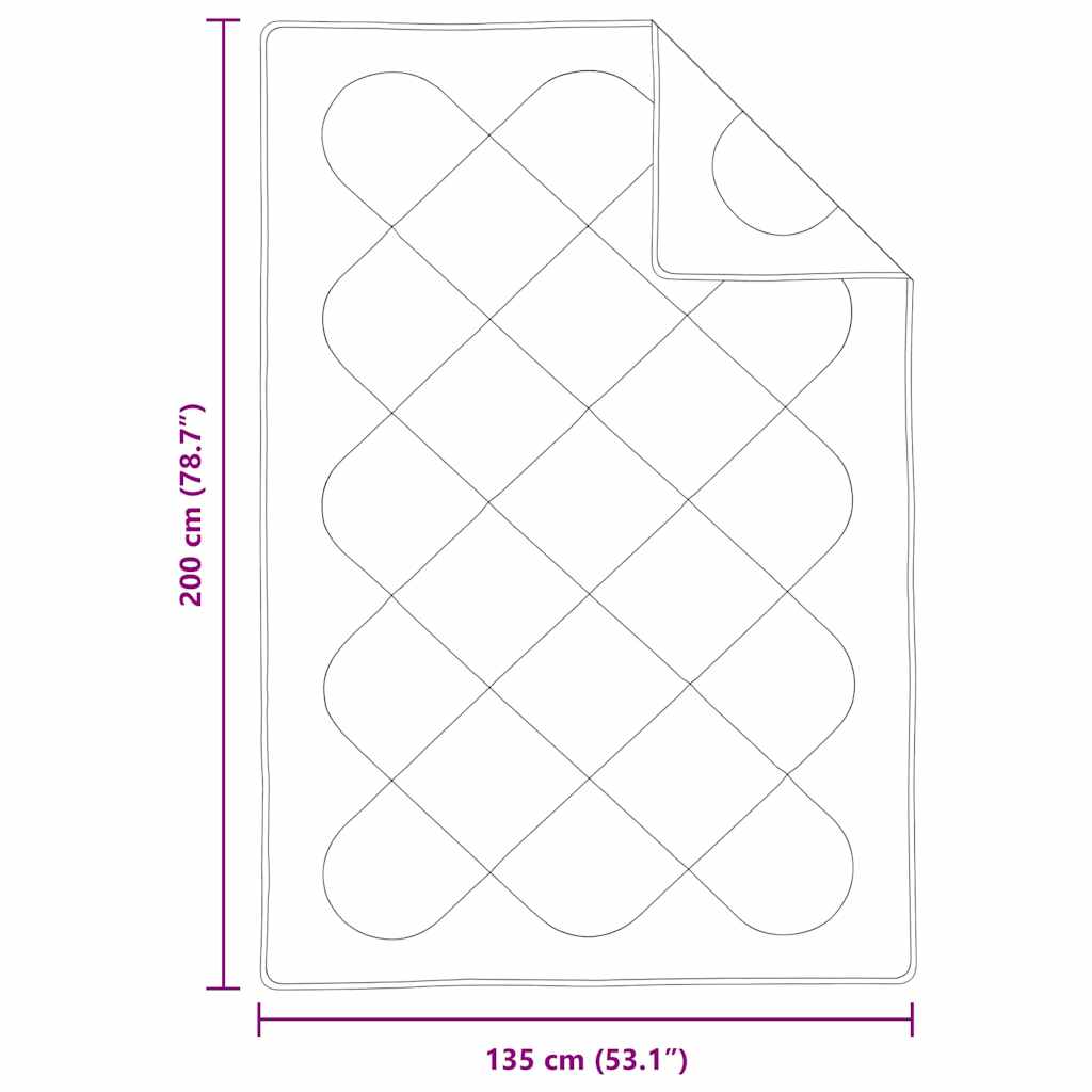 Piumone Invernale 200 x 135 x 5 cm Inverno Poliestere Bianco