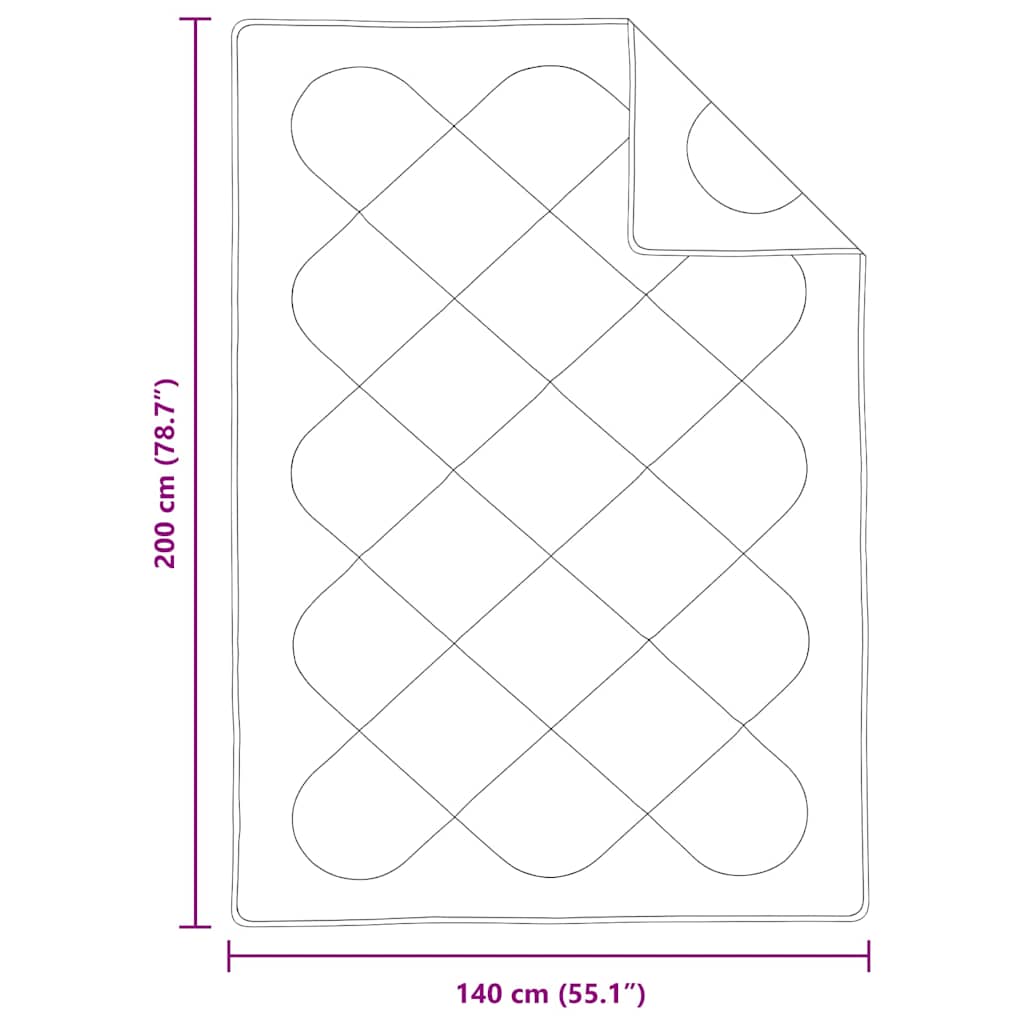 Piumone Invernale 200 x 135 x 5 cm Inverno Poliestere Bianco