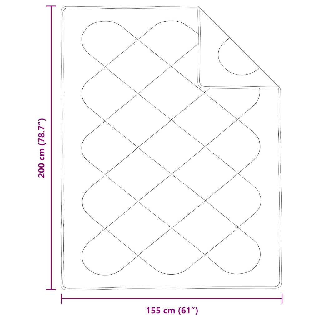 Piumone Invernale 200 x 155 x 5 cm Inverno Poliestere Bianco