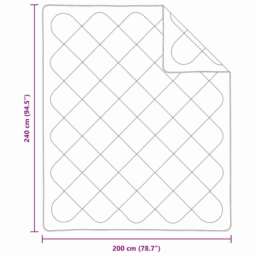 Piumone Invernale 240 x 200 x 5 cm Inverno Poliestere Bianco