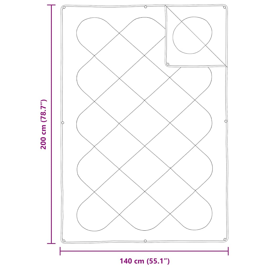 Piumone 2-in-1 200 x 140 x 10 cm Inverno Poliestere Bianco