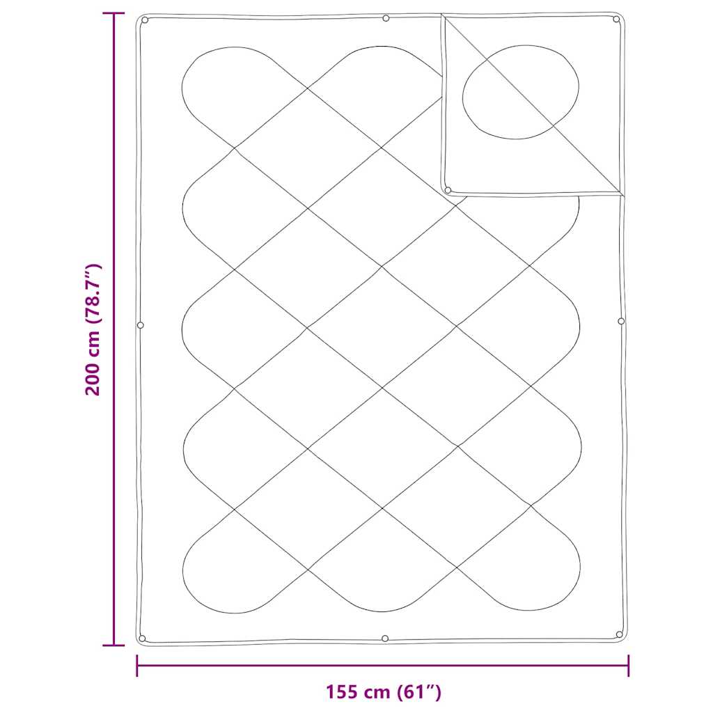 Piumone 2-in-1 200 x 155 x 10 cm Inverno Poliestere Bianco