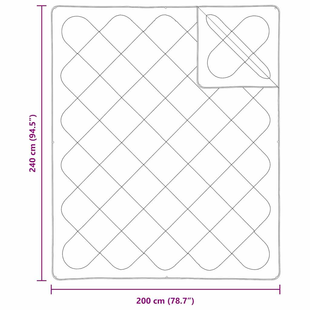 Piumone 2-in-1 240 x 200 x 8 cm Inverno Poliestere Bianco