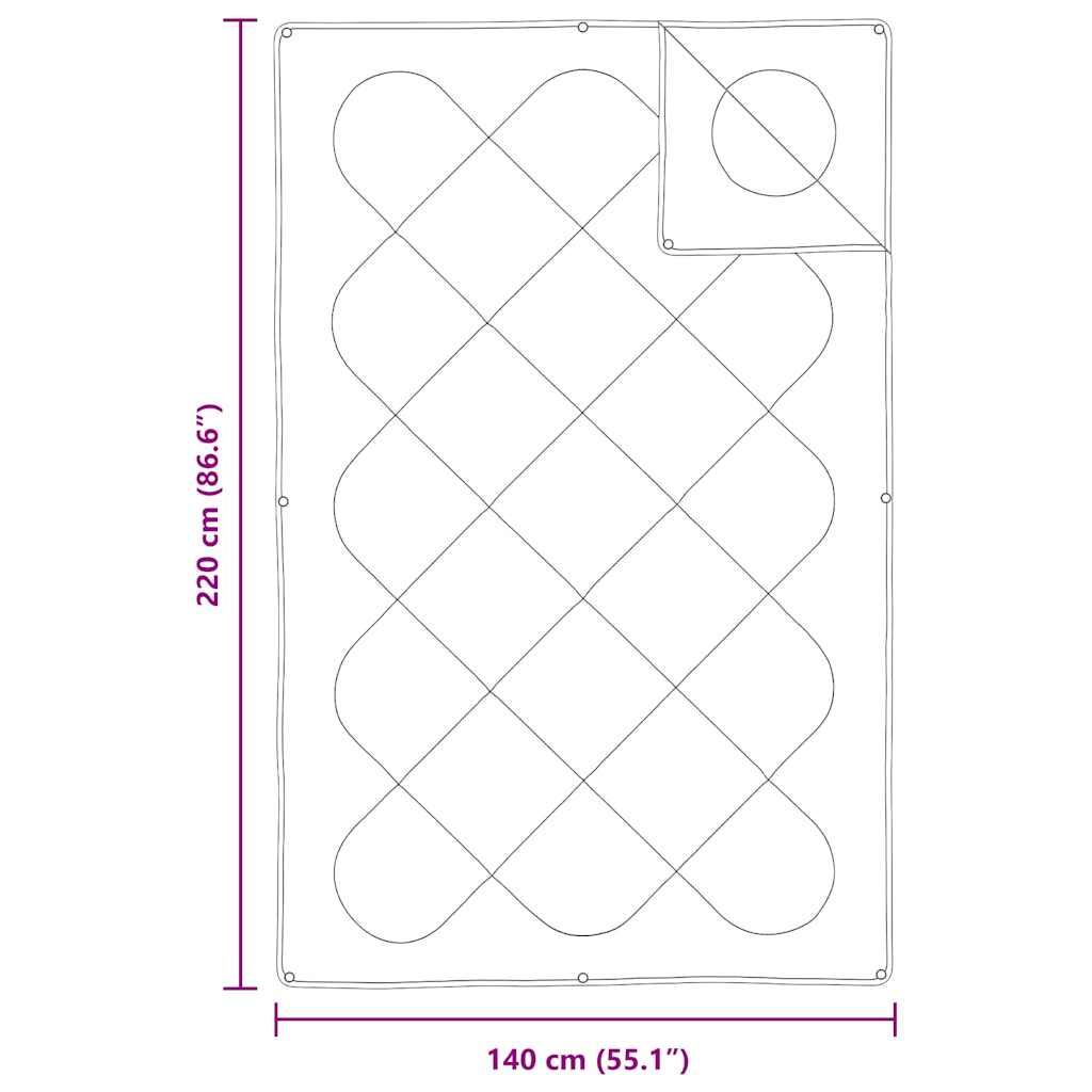 Piumone 2-in-1 221 x 140 x 10 cm Inverno Poliestere Bianco