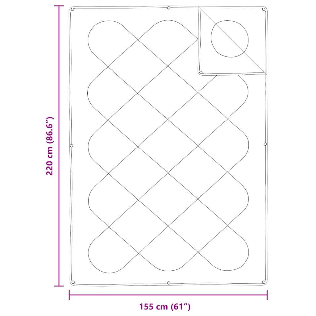Piumone 2-in-1 220 x 155 x 10 cm Inverno Poliestere Bianco